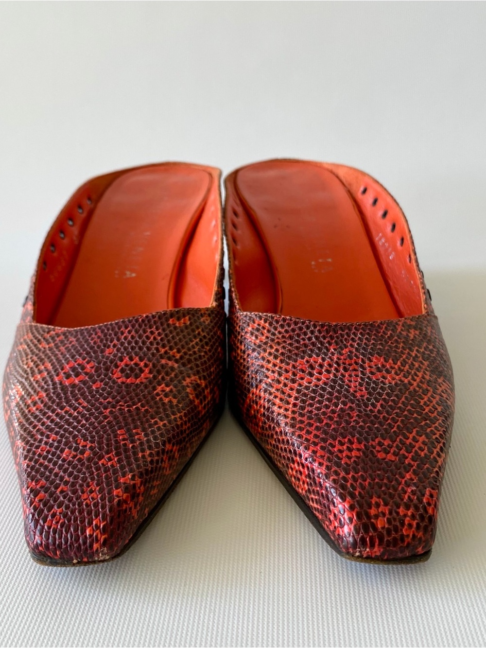 Authentic Bottega Veneta snakeskin square toe heels. ❤️ - Picture 2 of 8
